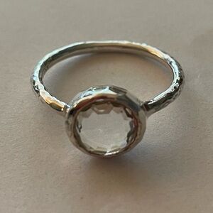Ippolita clear quartz and sterling silver ring